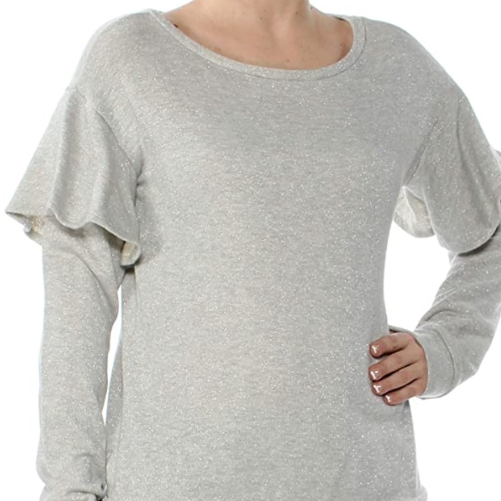 Sanctuary Heartbreaker ruffle sleeve sweatshirt
